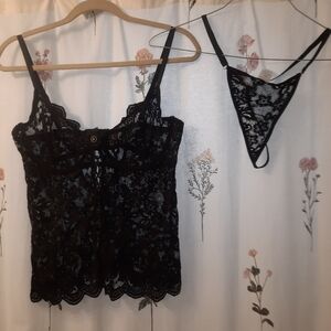 SHEIN Black Lace Intimates Set
